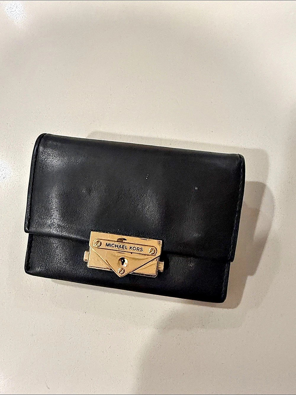 Michael Kors Hamilton Small Leather Wallet Black